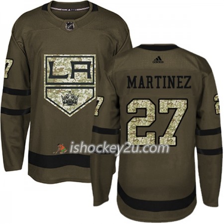Mænd NHL Los Angeles Kings Trøje Alec Martinez 27 Adidas 2017-2018 Camo Grøn Authentic